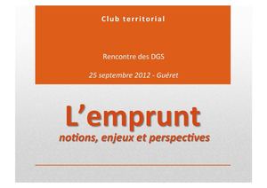 Emprunt - Club territorial
