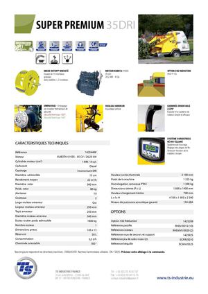 Fiche technique - SUPER PREMIUM 35 DRI / TS INDUSTRIE