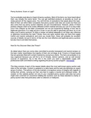 Penny Auctions: Scam or Legit