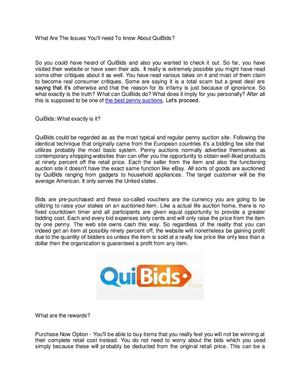 What Are The Issues You'll need To know About QuiBids?