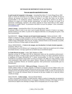 Bibliographie manga