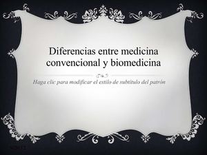 Diferencias entre medicina convencional y biomedicina