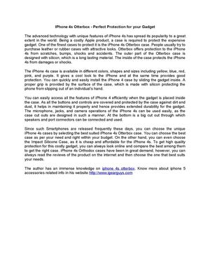 IPhone 4s Otterbox - Perfect Protection for your Gadget