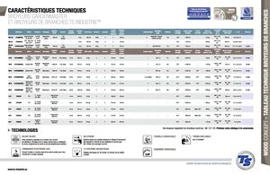 CARACTÉRISTIQUES TECHNIQUES BROYEURS DE BRANCHES / TS INDUSTRIE