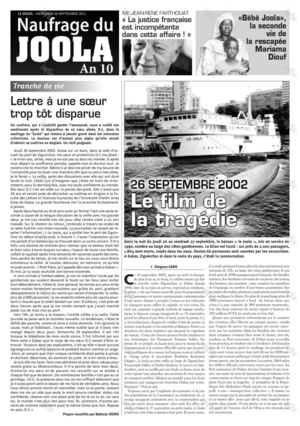 Dossier Le Joola An 10