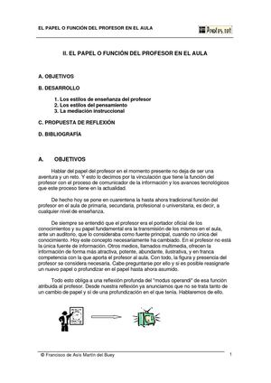 El papel del profesor