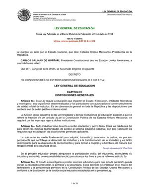 LEY GENERAL DE EDUCACIÓN