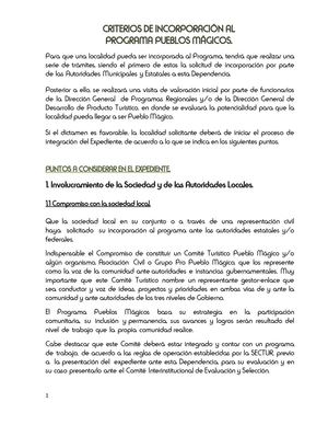 CARACTERISTICAS DE UN PUEBLO MAGICO