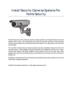 Calaméo - Install Security Cameras Systems For Home Security