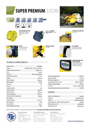 Technical characteristics - SuperPremium35DRI / TSINDUSTRIE