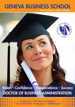DOCTOR OF BUSINESS ADMINISTRATION
