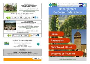 HEBERGEMENT & RESTAURATION EN COTEAUX MACARIENS