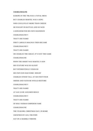 Charlemagne Lyrics