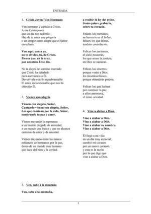 Cancionero Capilla Santa Teresita