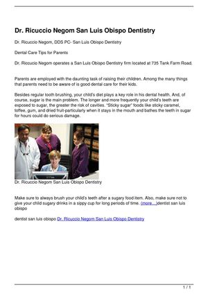 Dr. Ricuccio Negom San Luis Obispo Dentistry