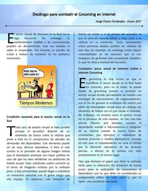 Decálogo para combatir el grooming