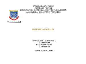 BIBLIOTECAS VIRTUALES