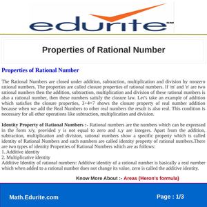 Properties of Rational Number 