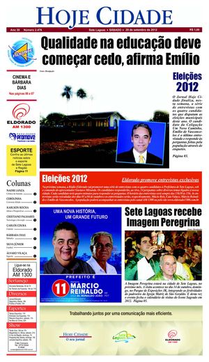 Jornal Hoje Cidade 29-09-2012