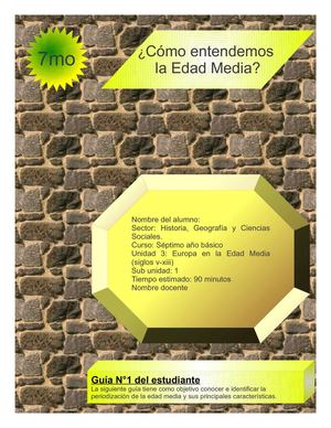 Guías UNIDAD III, EUROPA EN LA EDAD MEDIA (SIGLO V A XIII) 