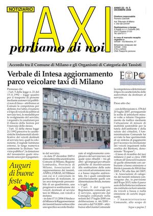 news Taxi dicembre 2008