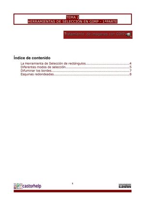 Curso GIMP; Tema 3 Herramientas de selección