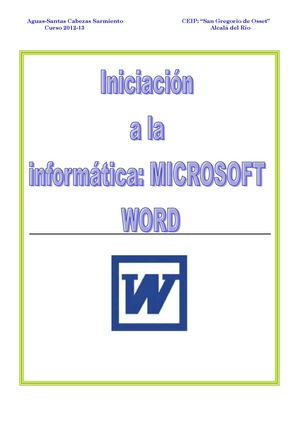 Iniciación a la informática: Microsoft word