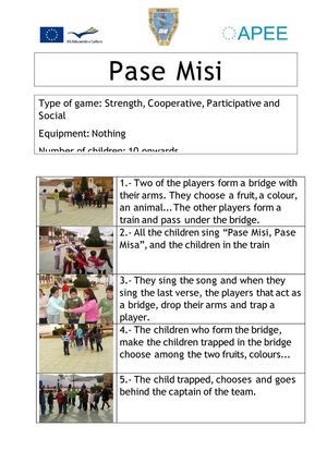 THREE TRADITIONAL SPANISH GAMES FOR YES COMENIUS