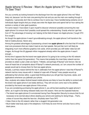 Apple Iphone 5 Review - Want An Apple Iphone 5_! You Will Want To See This!!_