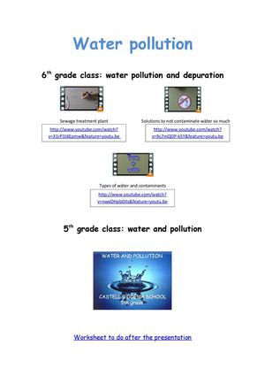 Water pollution e