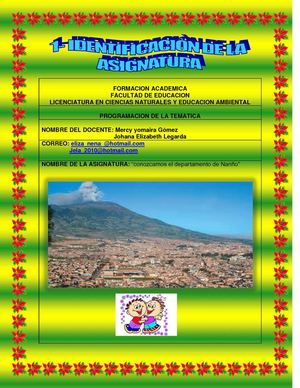 FICHA TÉCNICA DE NARIÑO