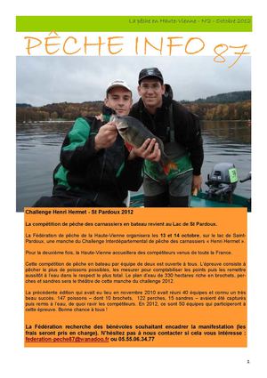 Pêche Info 87 - N°2 - Octobre 2012