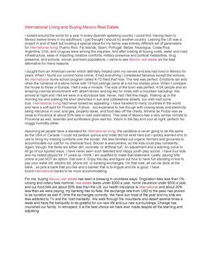 International Living and buying property in mexico