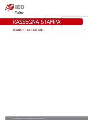 Rassegna stampa IED Torino_gen. giu 2011