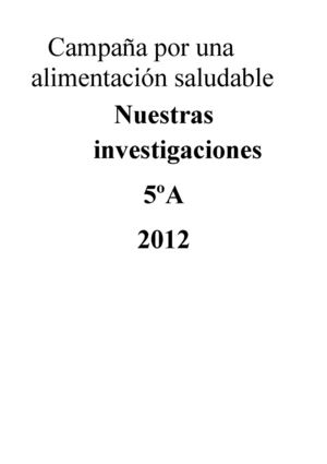 campaña sobre alimentación