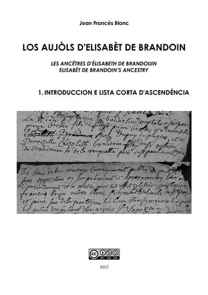 Joan Francés Blanc, Los aujòls d'Elisabèt de Brandoin. 