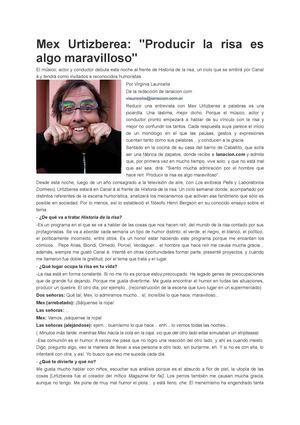 ENTREVISTA - Mex Urtizberea