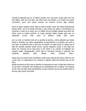 La llorona practica 29