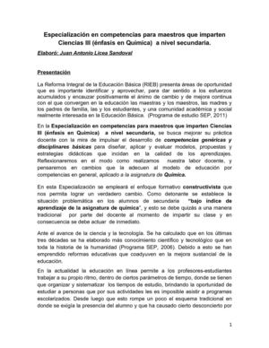 PLAN DOCENTE QUÍMICA 3er Grado de Secundaria