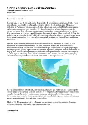 Cultura Zapoteca y Mixteca