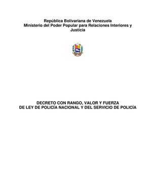 Ley de Policia Nacional Venezuela