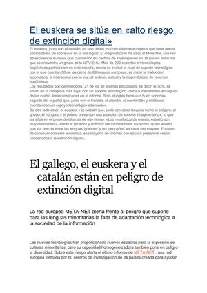 LENGUAS EN PELIGRO DE EXTINCIÓN