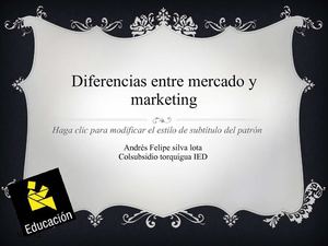 Diferencias entre mercado y marketing