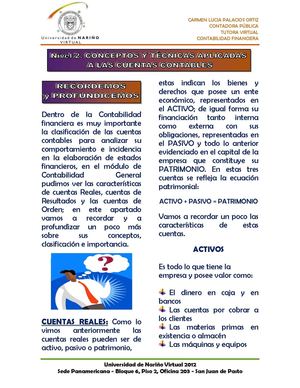 Nivel 2.Conceptos y técnicas aplicadas a las cuentas contables