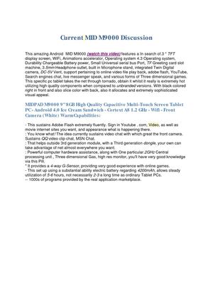 Trendy MIDPAD M9000 9" 8GB Tablet PC Discussion