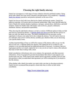 Choosing the right family attorney