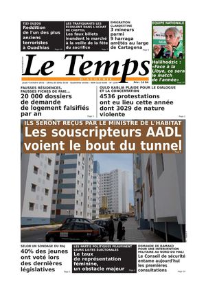Le Temps d'Algérie Editions du Jeudi 04 Octobre 2012 2012