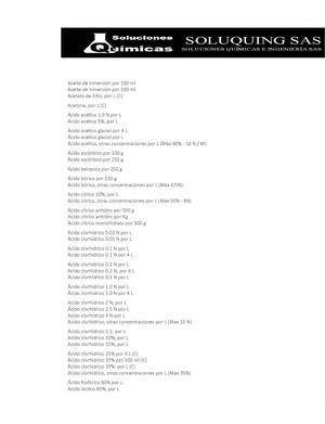 Reactivos Preparados Certificados