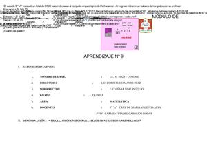 MODULO DE APRENDIZAJE DE NÚMEROS DECIMALES Y MEDIDAS DE TENDENCIA CENTRAL