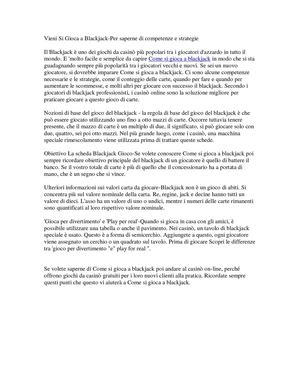 Come si gioca a blackjack